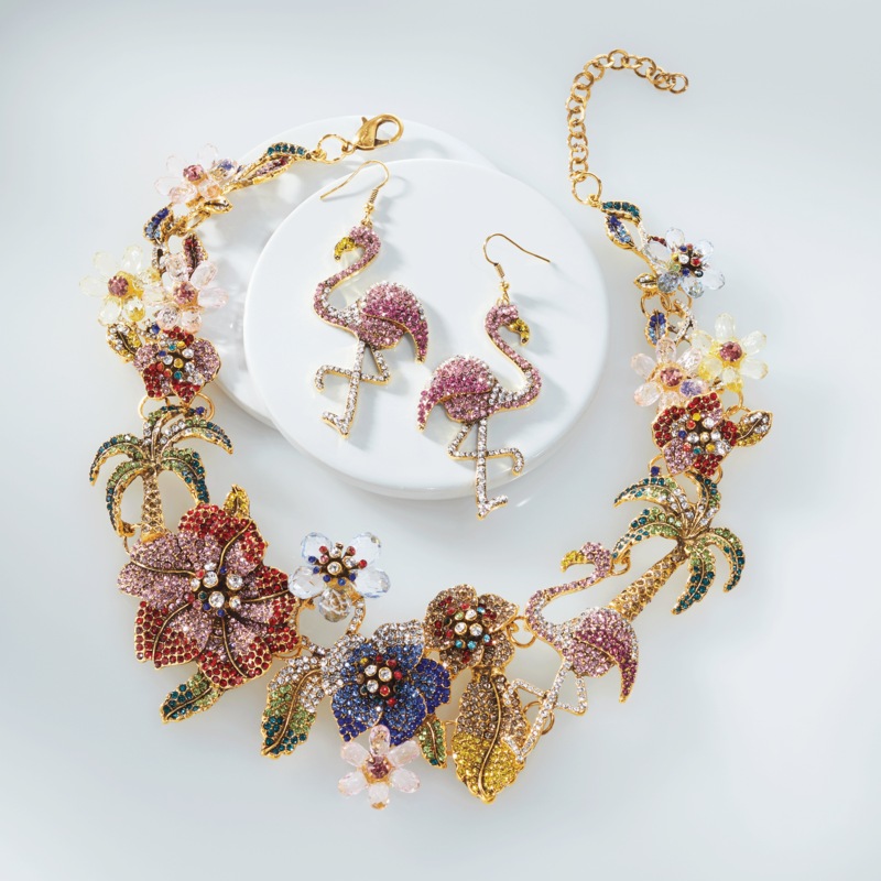 Crystal Flamingo Necklace - MIDNIGHT VELVET CATALOG