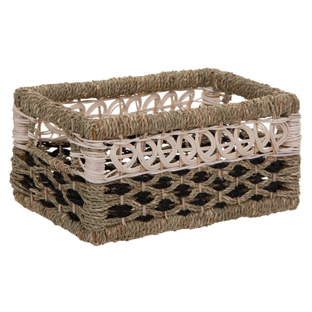 Set of 8 rectangular baskets Brown