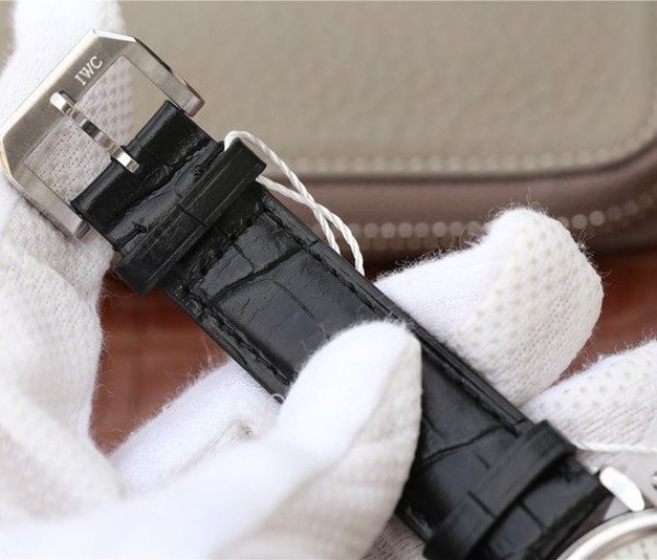 Replica IWC Vintage IW544805 White Dial Black Leather Strap - Top club