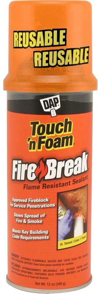 12-Pack of 12 Oz Dap 501212 Touch 'N Foam FireBreak Fire Block Foam Sealant
