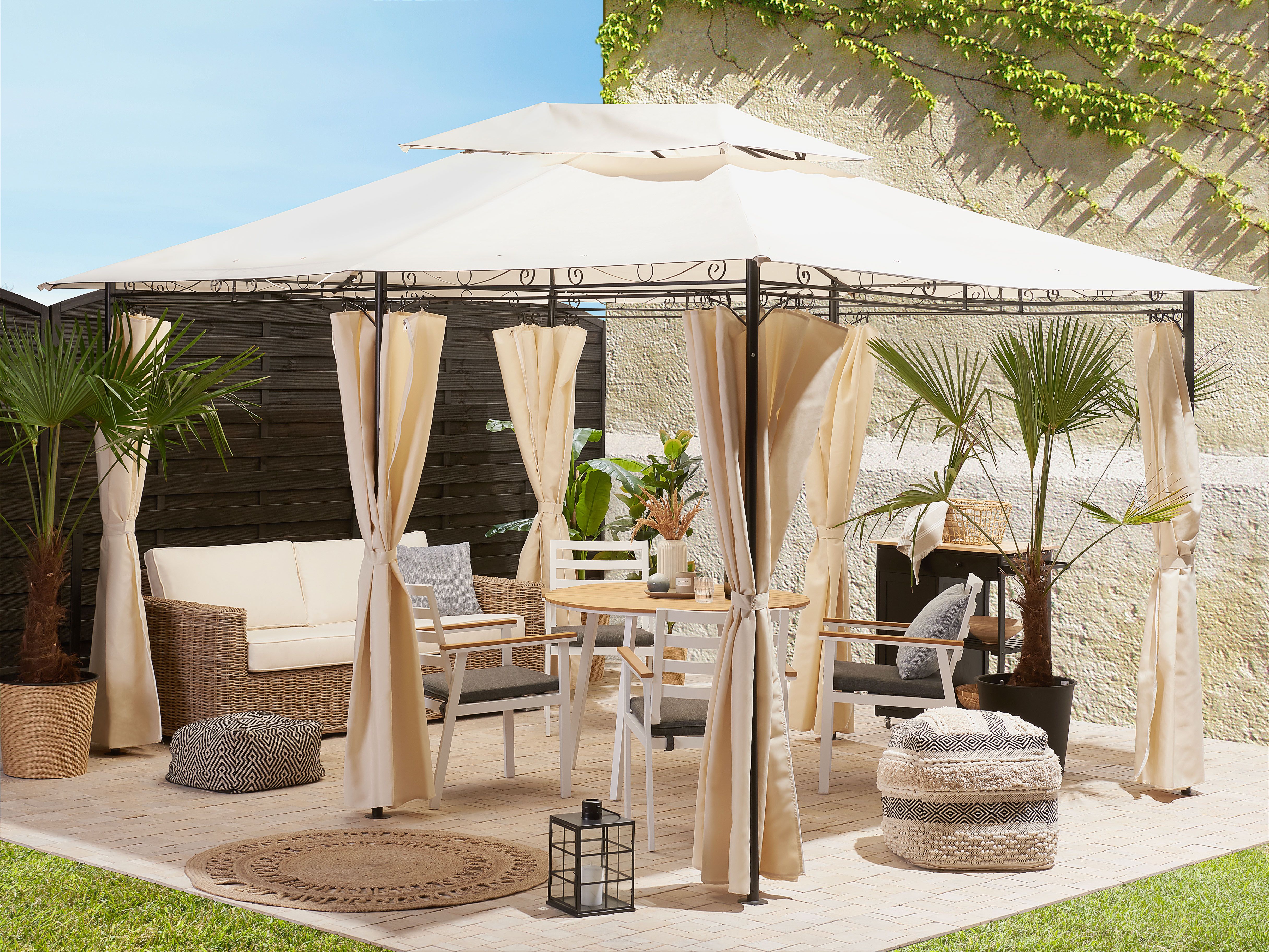 Gazebo COLOS Metal 400 cm 300 cm Beige