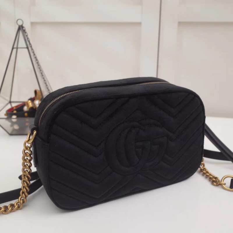 Replica Gucci Gg Marmont Velvet Small Shoulder Bag 4476321:1High-quality replica