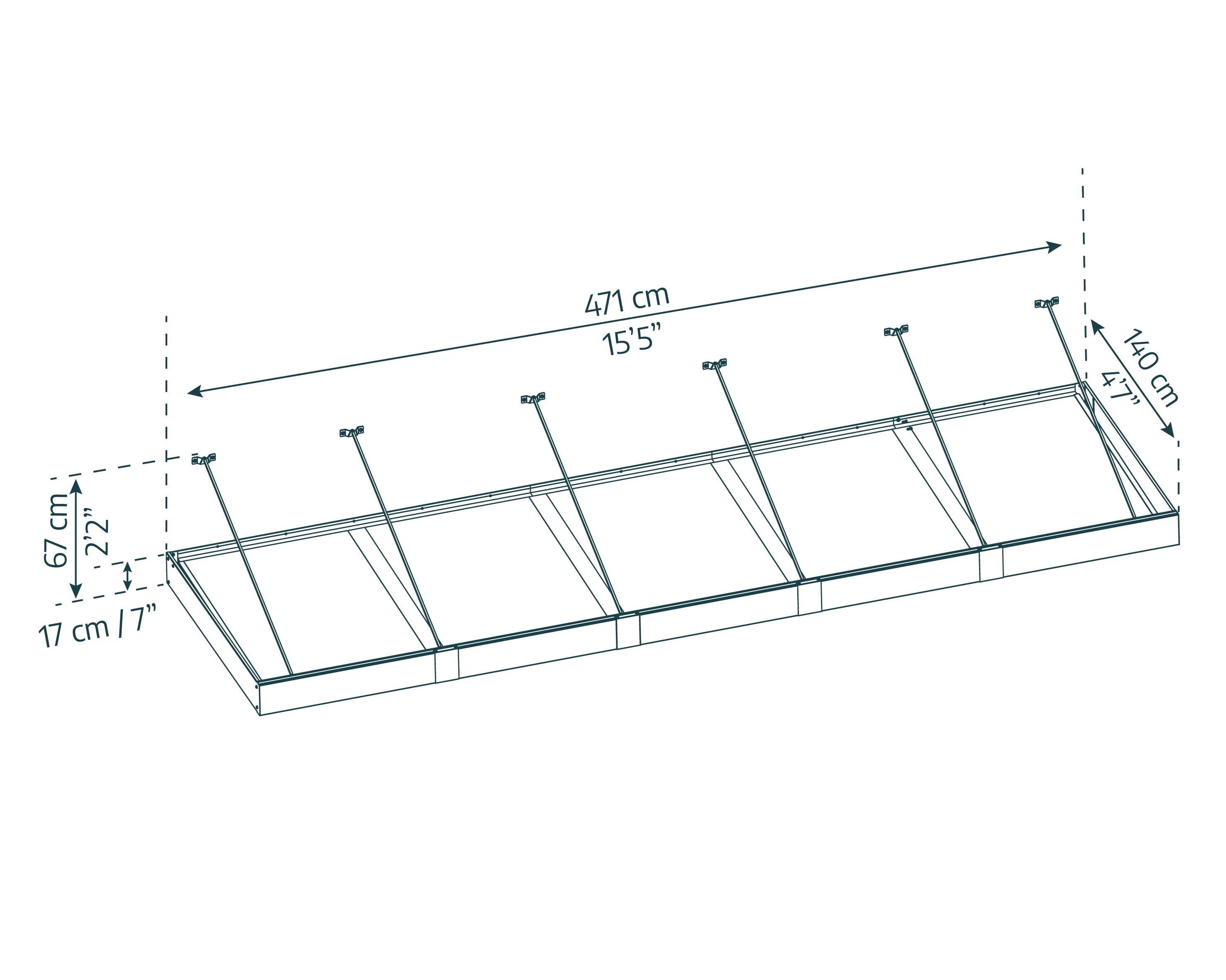 Palram - Canopia Sophia XL 2000 6' x 5' Acrylic Awning - Gray/Mist - Image 26