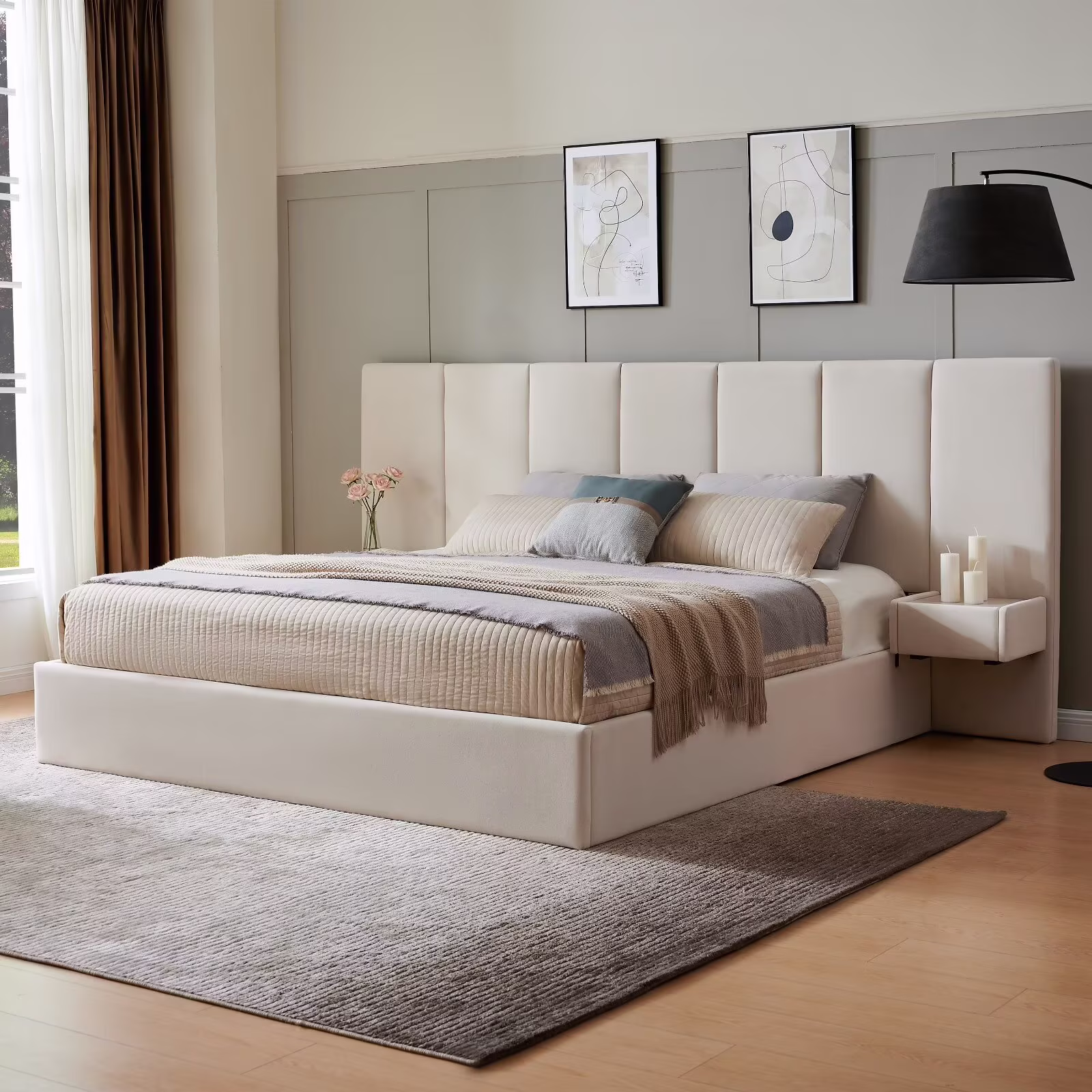Madison Upholstered Ottoman Bed Frame - Luxury Hotel-Style with Spacious Storage and Enhanced Mattress Support