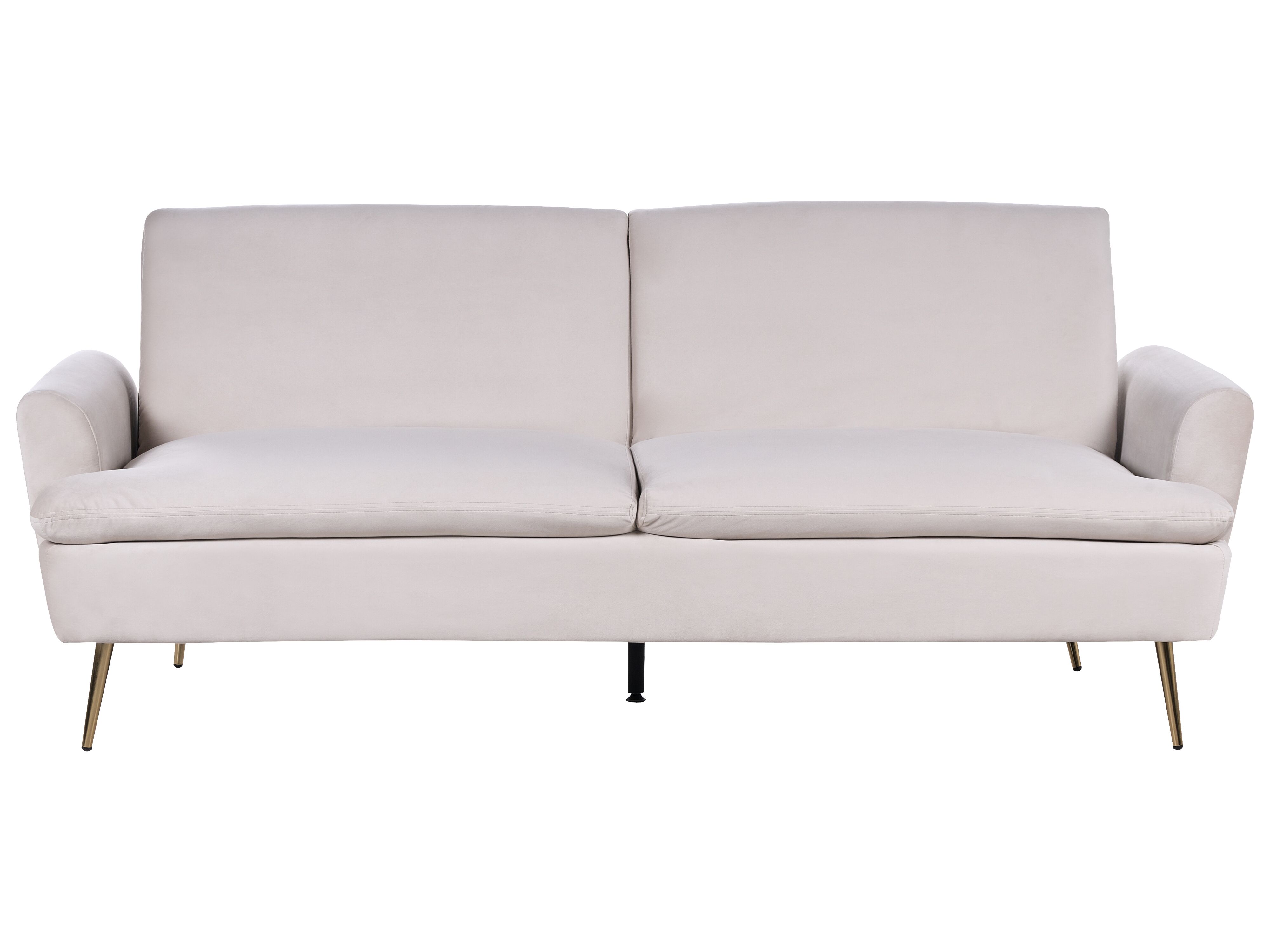 Sofa Bed 3 Seater VETTRE Velvet Light Beige