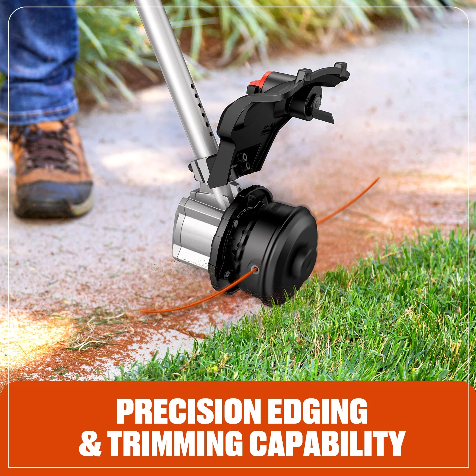 SENIX 58V Brushless Weed Eater, 11�?13�?Variable Length String Trimmer, 360° Adjustable Handle, Battery & Charger Included, GTSX5-M - Image 5