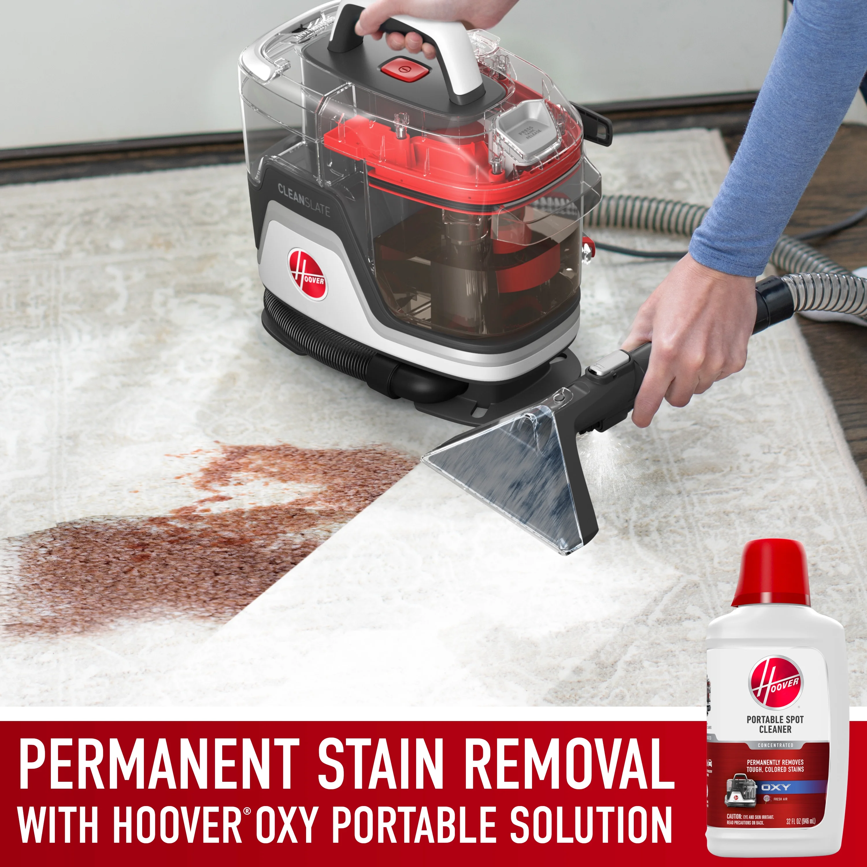Hoover CleanSlate, Portable Spot Cleaner, for Carpet, Upholstery & Stairs, Pet Stain Removal, Lightweight, FH14010 - Image 12