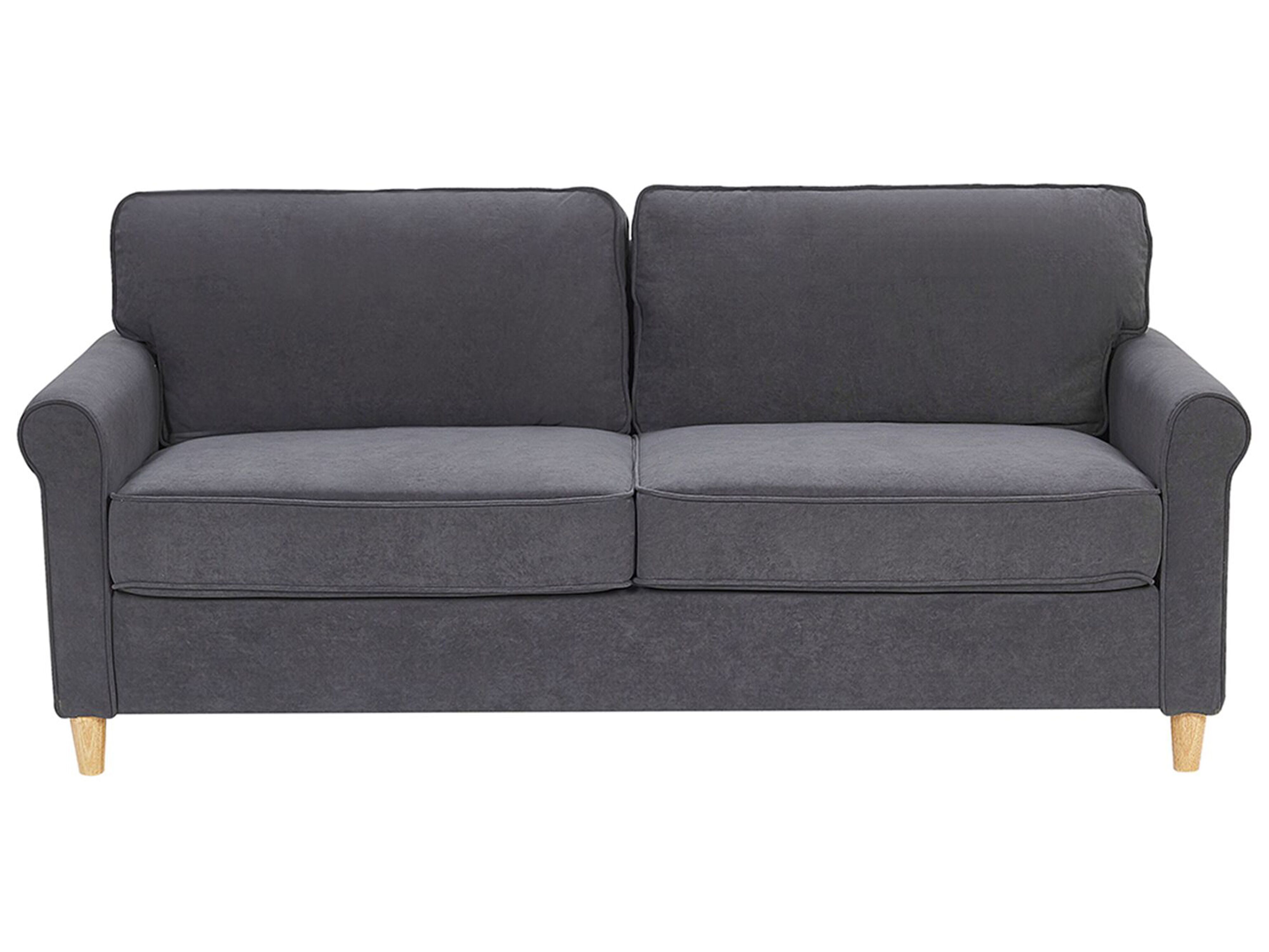 Sofa 3 Seater RONNEBY Velvet Dark Grey