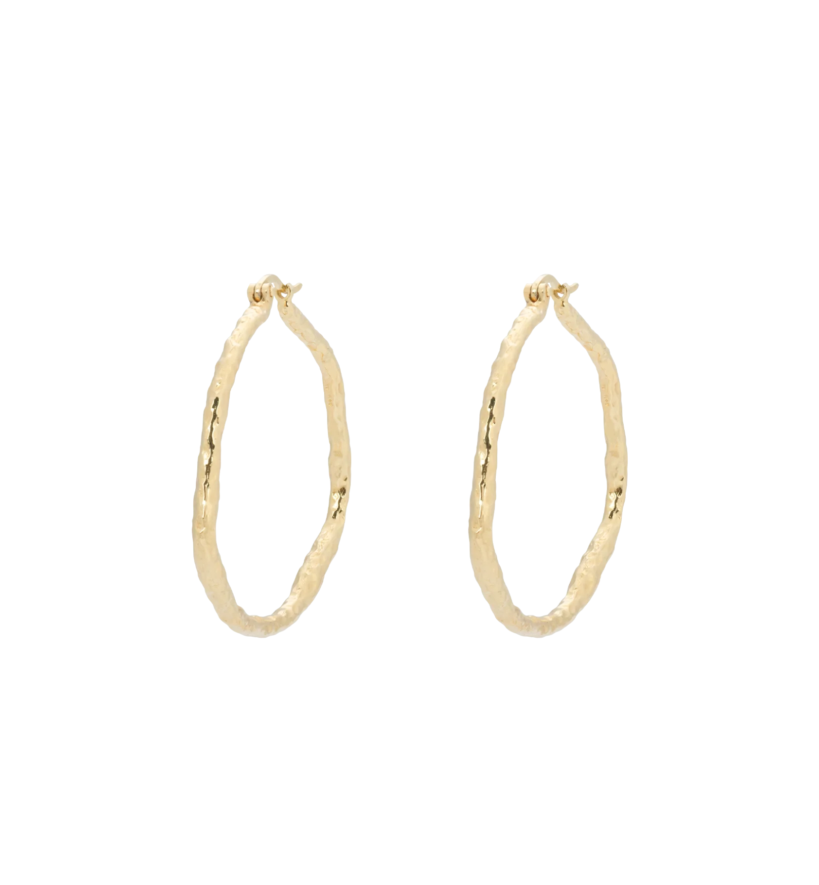 Large Organic Hoop Earrings