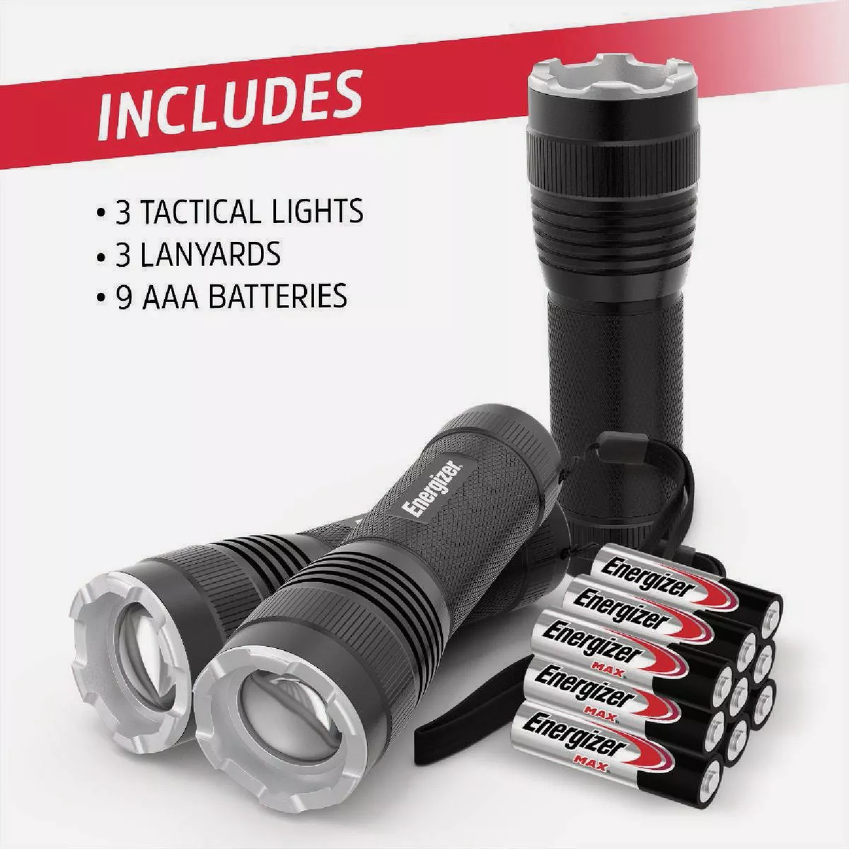 Energizer 300 Lm. LED Tactical Flashlight (3-Pack)
