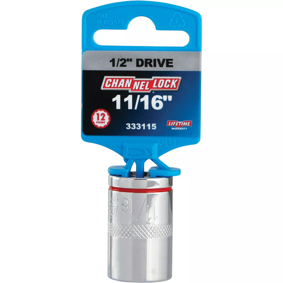 Channellock 1/2 In. Drive 11/16 In. 12-Point Shallow Standard Socket