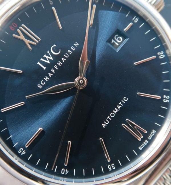 Replica IWC MK Portofino Automatic Blue Dial SS Mesh Bracelet - Elite Watch Atelier