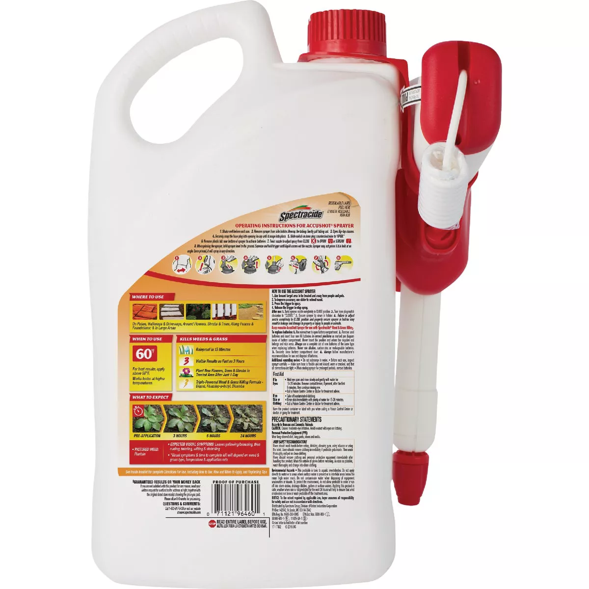 Spectracide Weed & Grass Killer2 1 Gal. Ready To Use with Accushot Sprayer