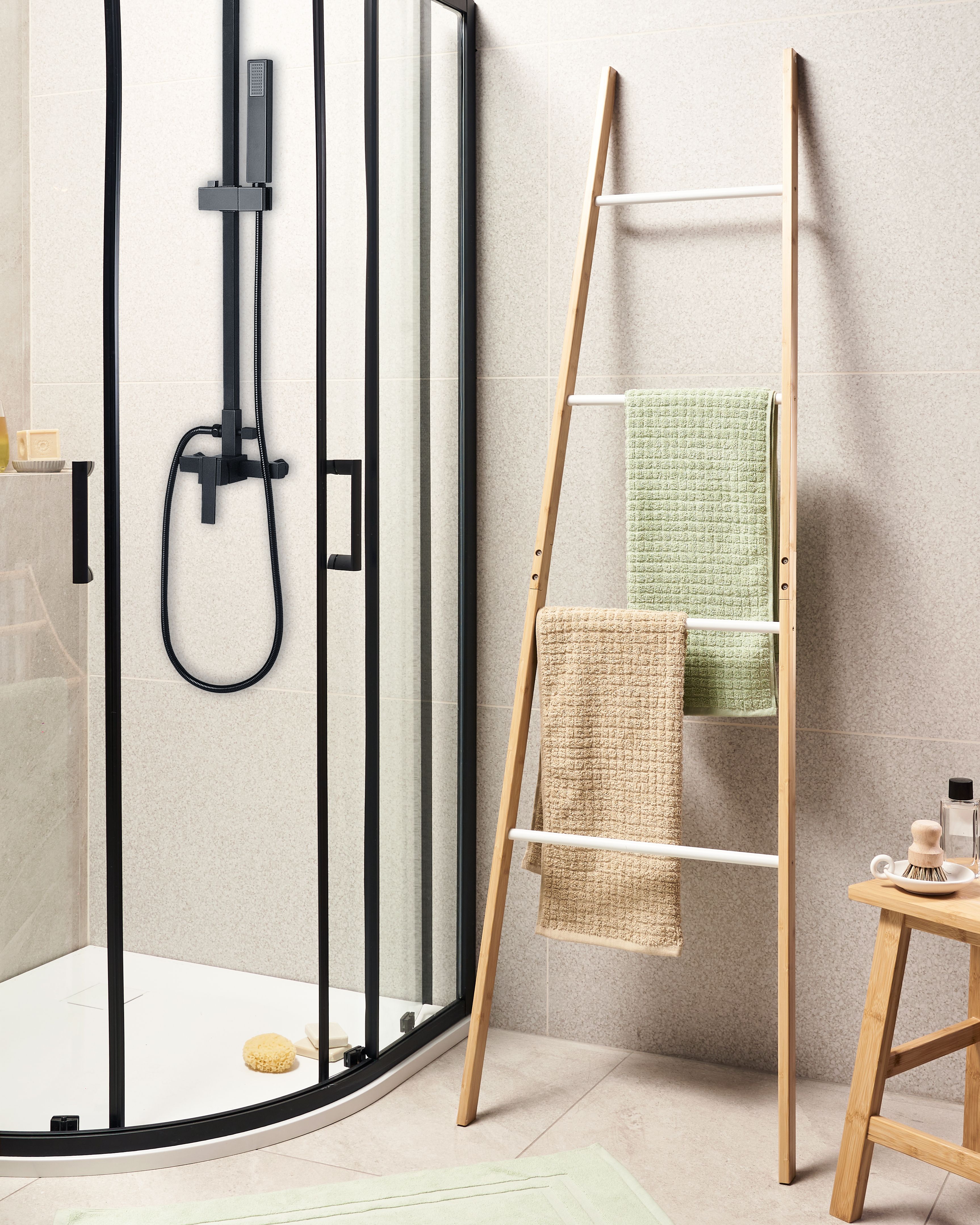 Towel Stand OTAVALO Bamboo Light Brown