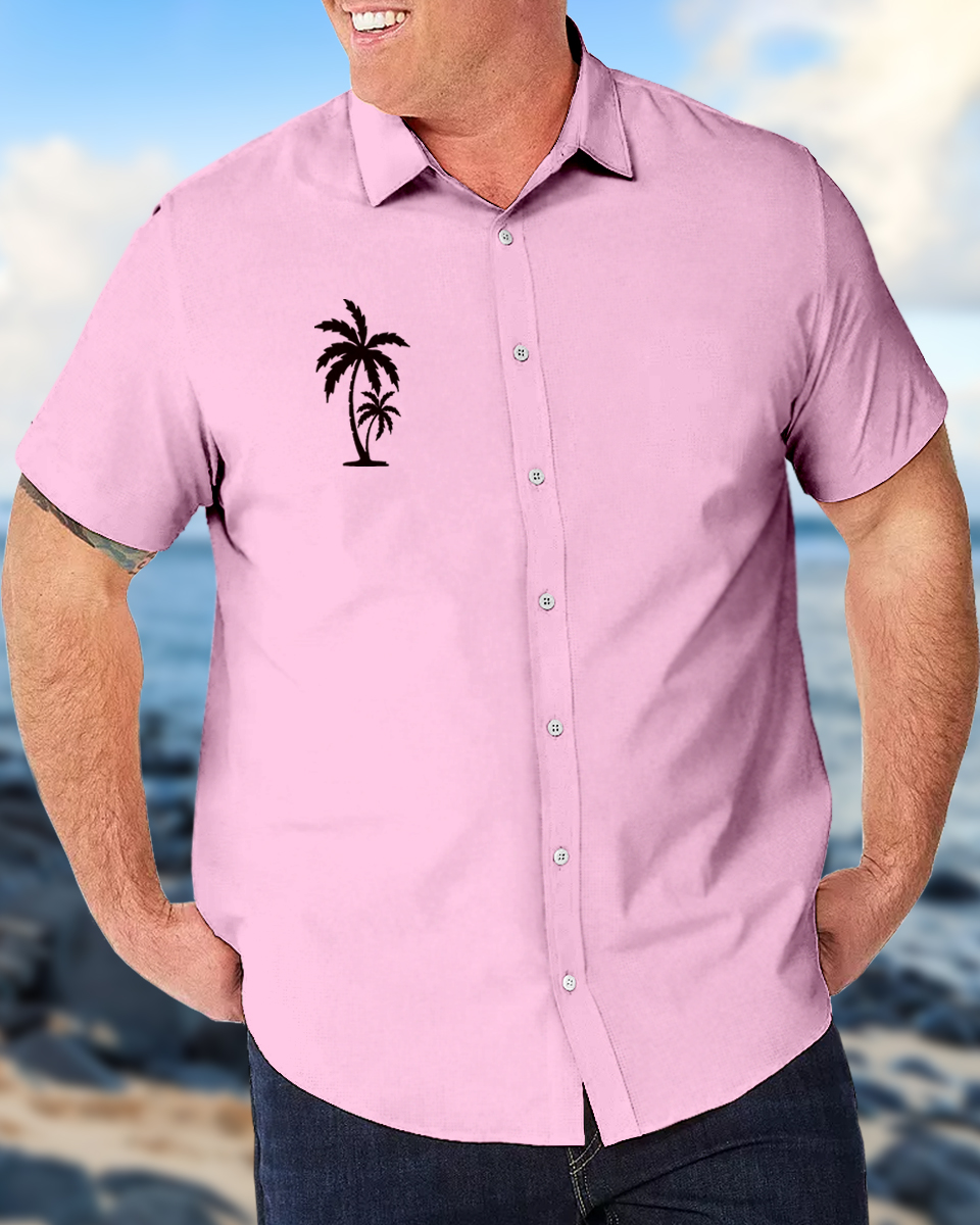Men's Big Size Vacation Casual Hawaiian Short Sleeve Shirt 008