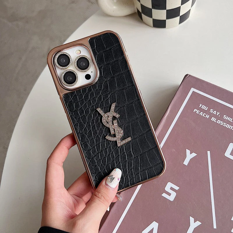 Saint Color Leather Rose Gold iPhone Case - Wholesale & Influencer