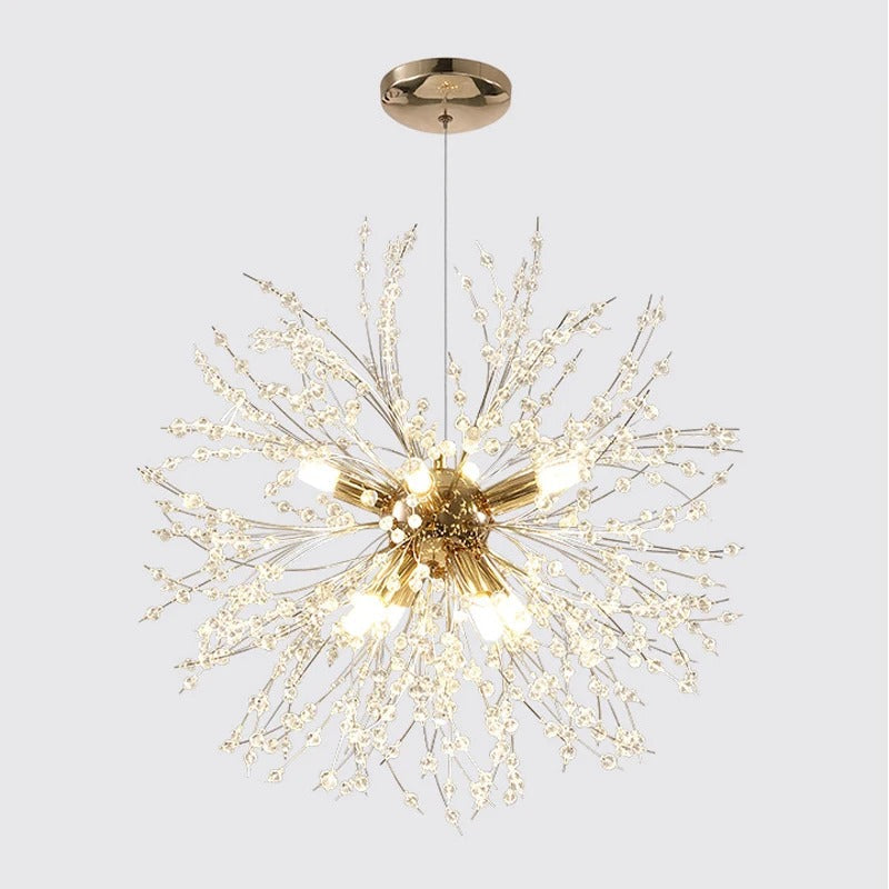 BloomLuxe – Paardenbloem Kristallen Kroonluchter in Elegant Design