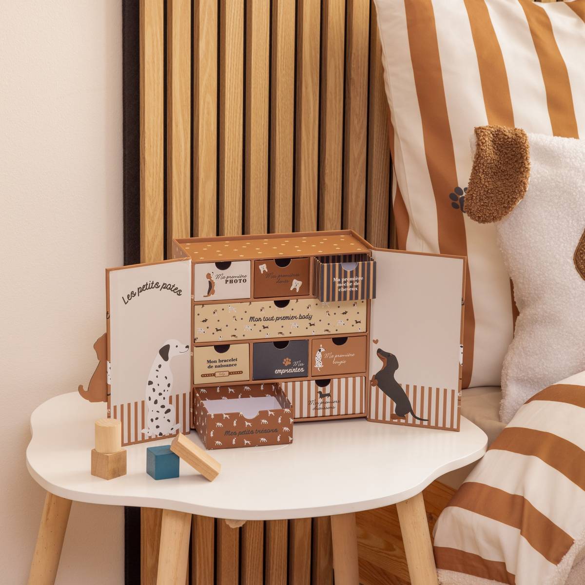 "Cilia" Memory Box Beige, 22.3x21.5 cm