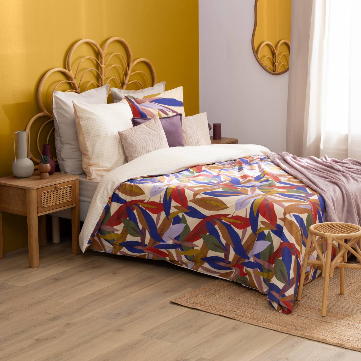 Printed bedding set "Jannie" Multicolor, 240x220 cm