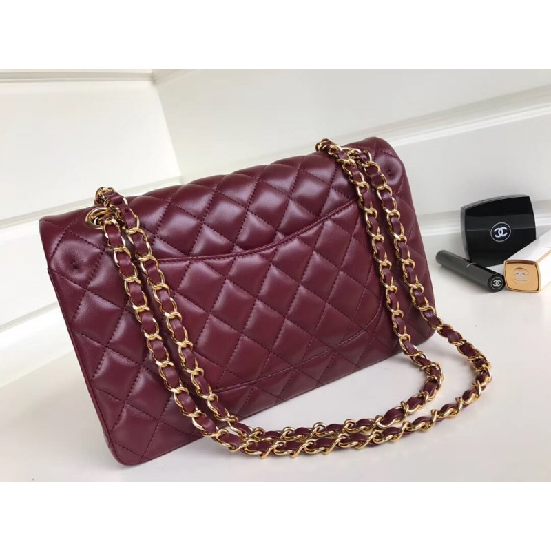 Replica Chanel 1112 Burgundy Medium Size 2.55 Lambskin Leather Flap Bag1:1High-quality replica