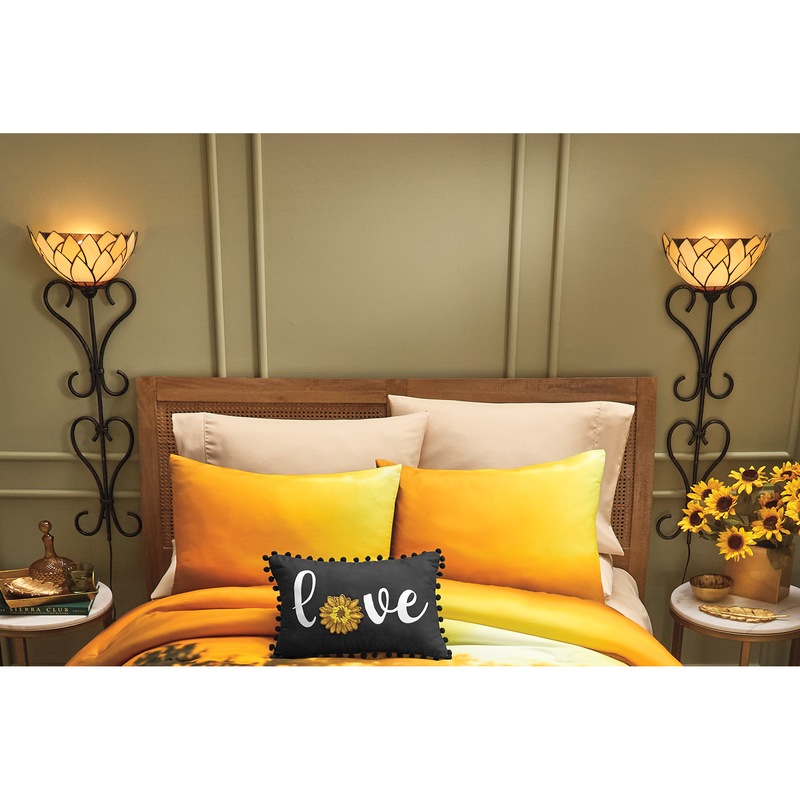 Stained Glass Sunflower-Shaded Wallchiere - MIDNIGHT VELVET CATALOG