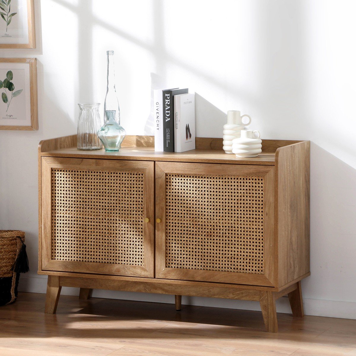Calicosy - Dressoir met rotanfronten PALMO - B110 cm