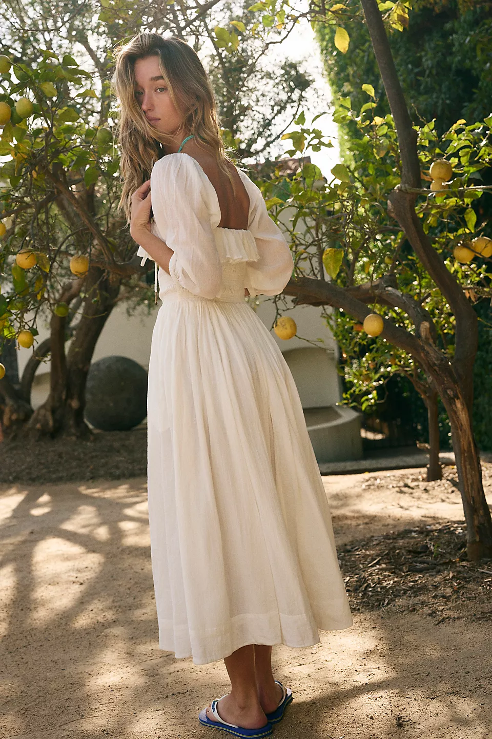 Oasis Midi Dress-Canvas