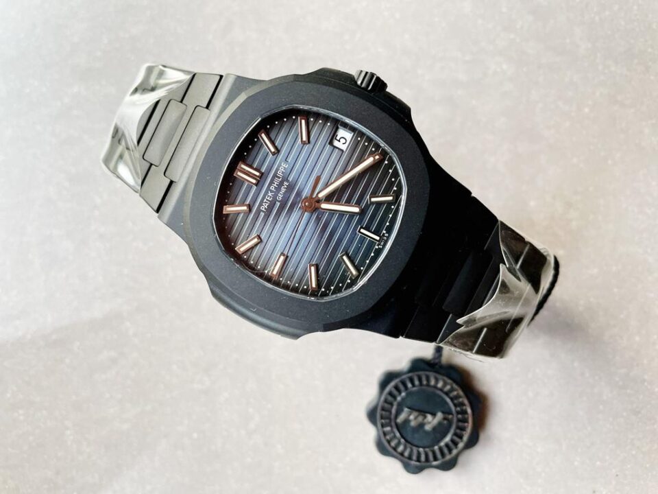 Replica PATEK PHILIPPE Nautilus 5711 ppf 1:1 Best Edition Black Dial on Black Bracelet A324 V2 - Elite Watch Atelier