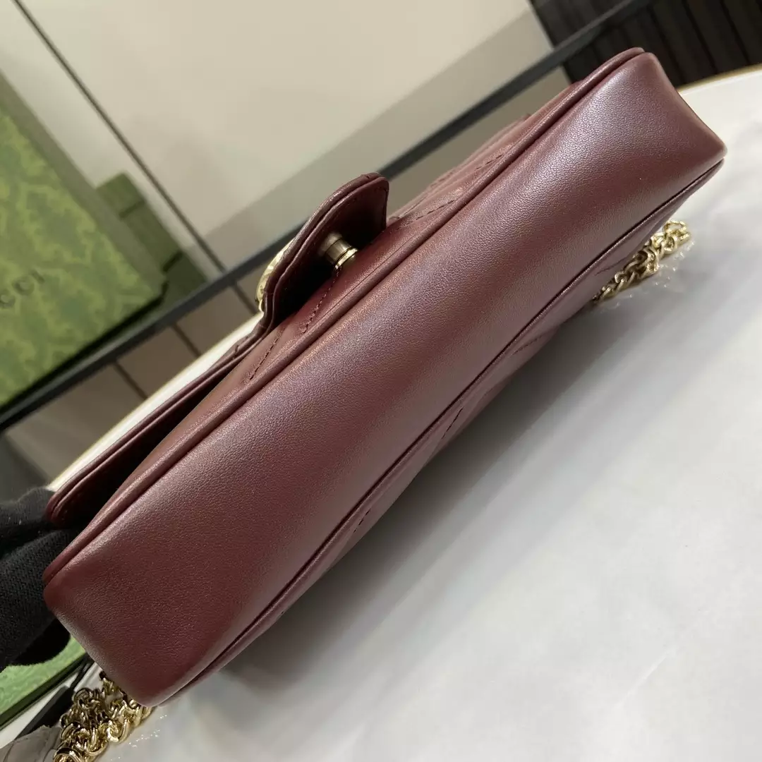 GG Marmont Mini Bag in Rosso Ancora Red Leather1:1High-quality replica
