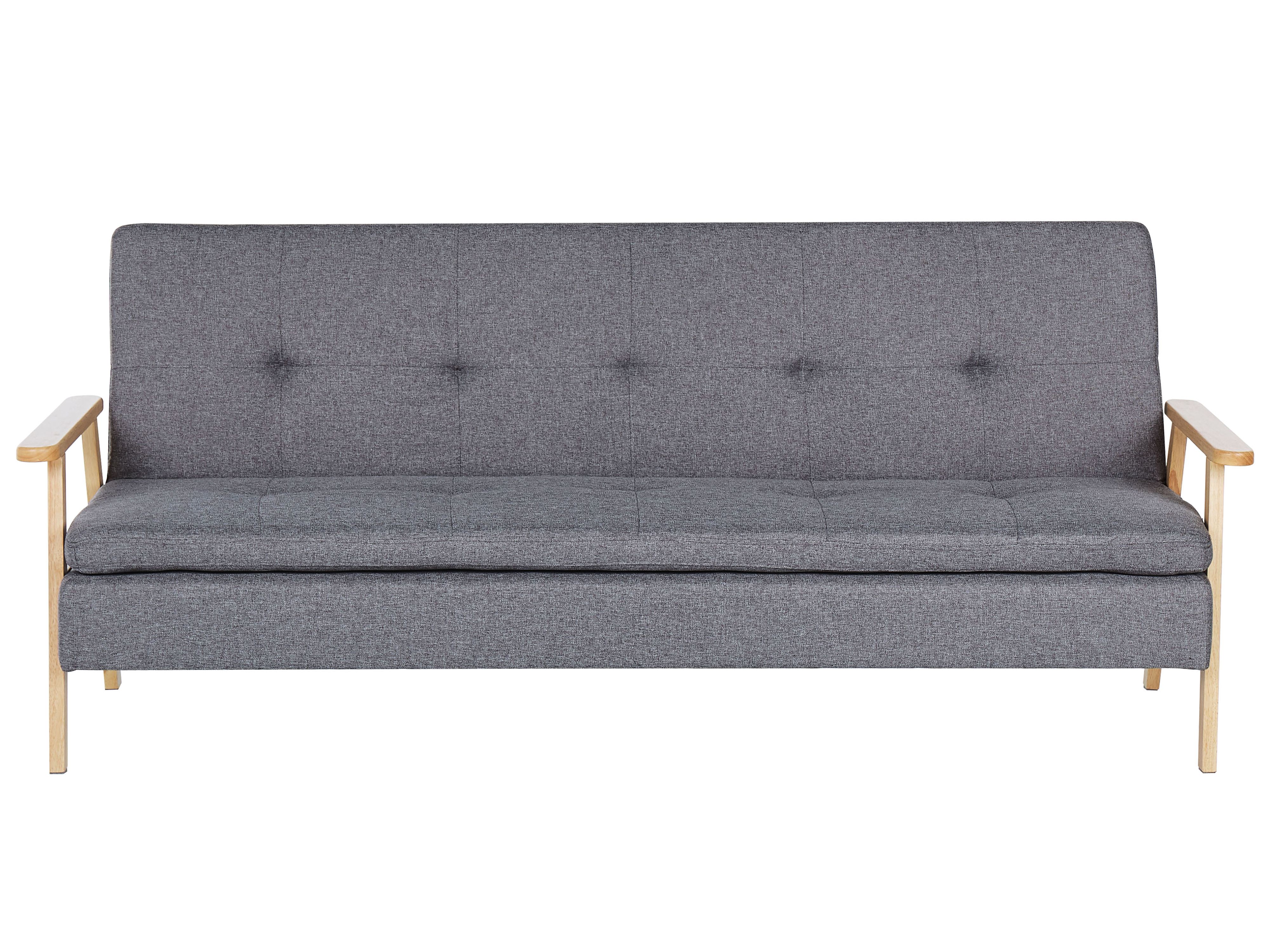 Sofa Bed 3 Seater TJORN Fabric Grey