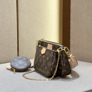 Louis Vuitton Multi Pochette Accessoires Pink Strap1:1High-quality replica
