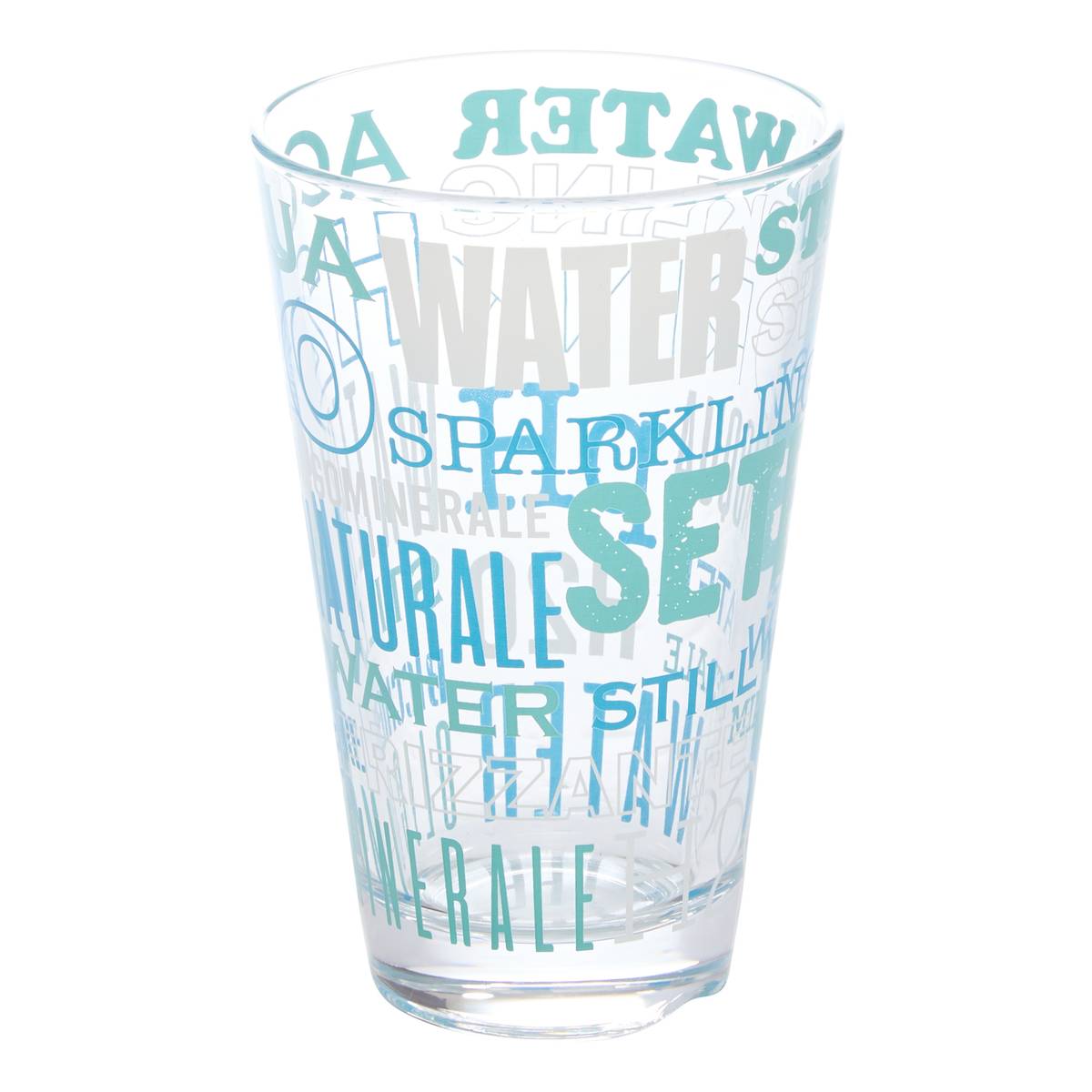 Tall tumbler "Aqua" 310 ml, glass, Blue