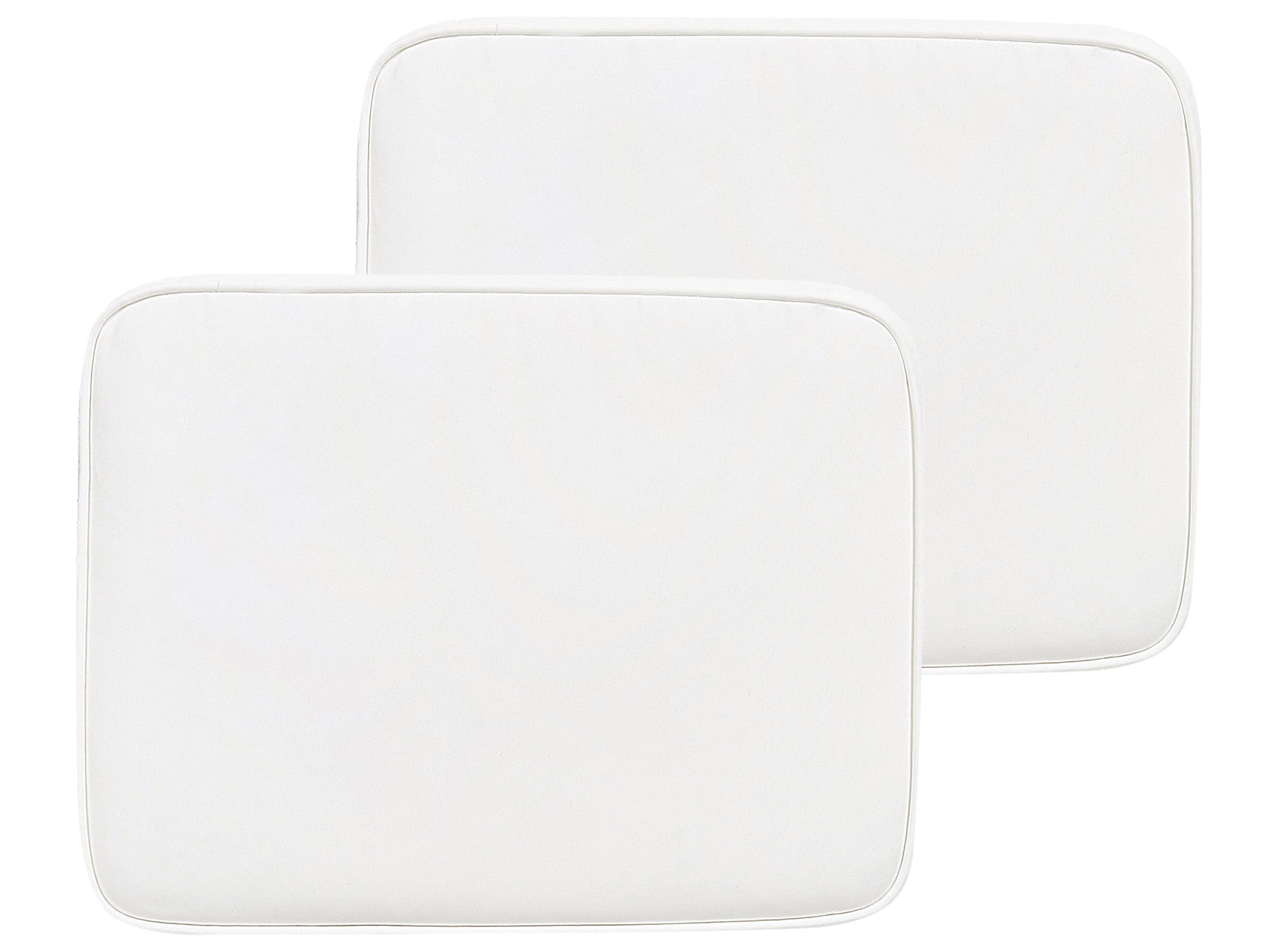 Set of 2 Garden Chair Cushions FIJI 29 x 38 cm Off-White