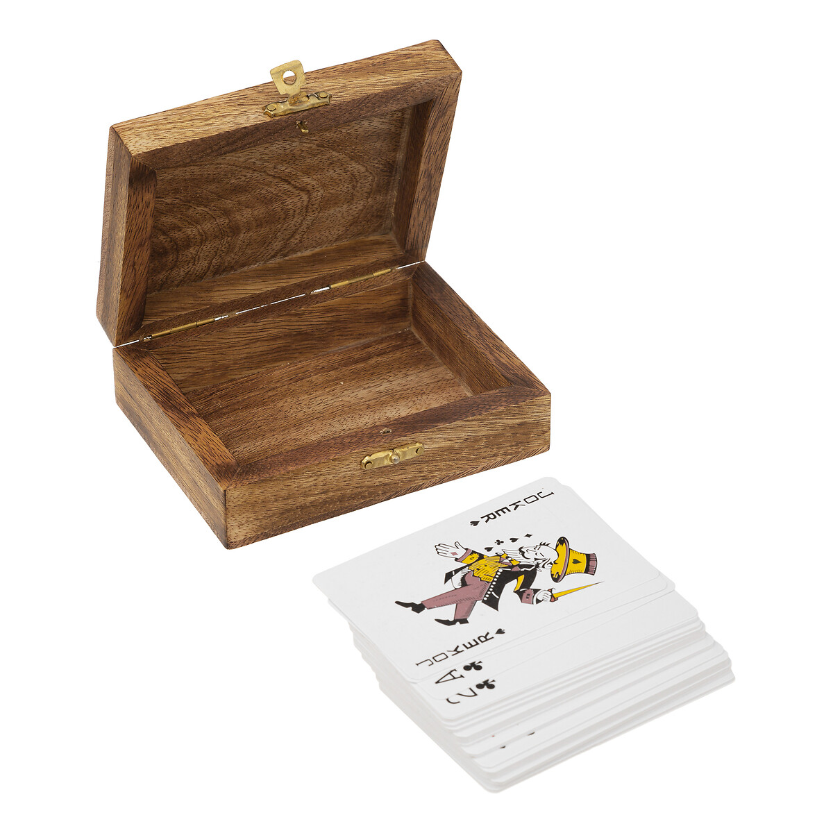 Card games Odile" Mango wood, 12x4 cm