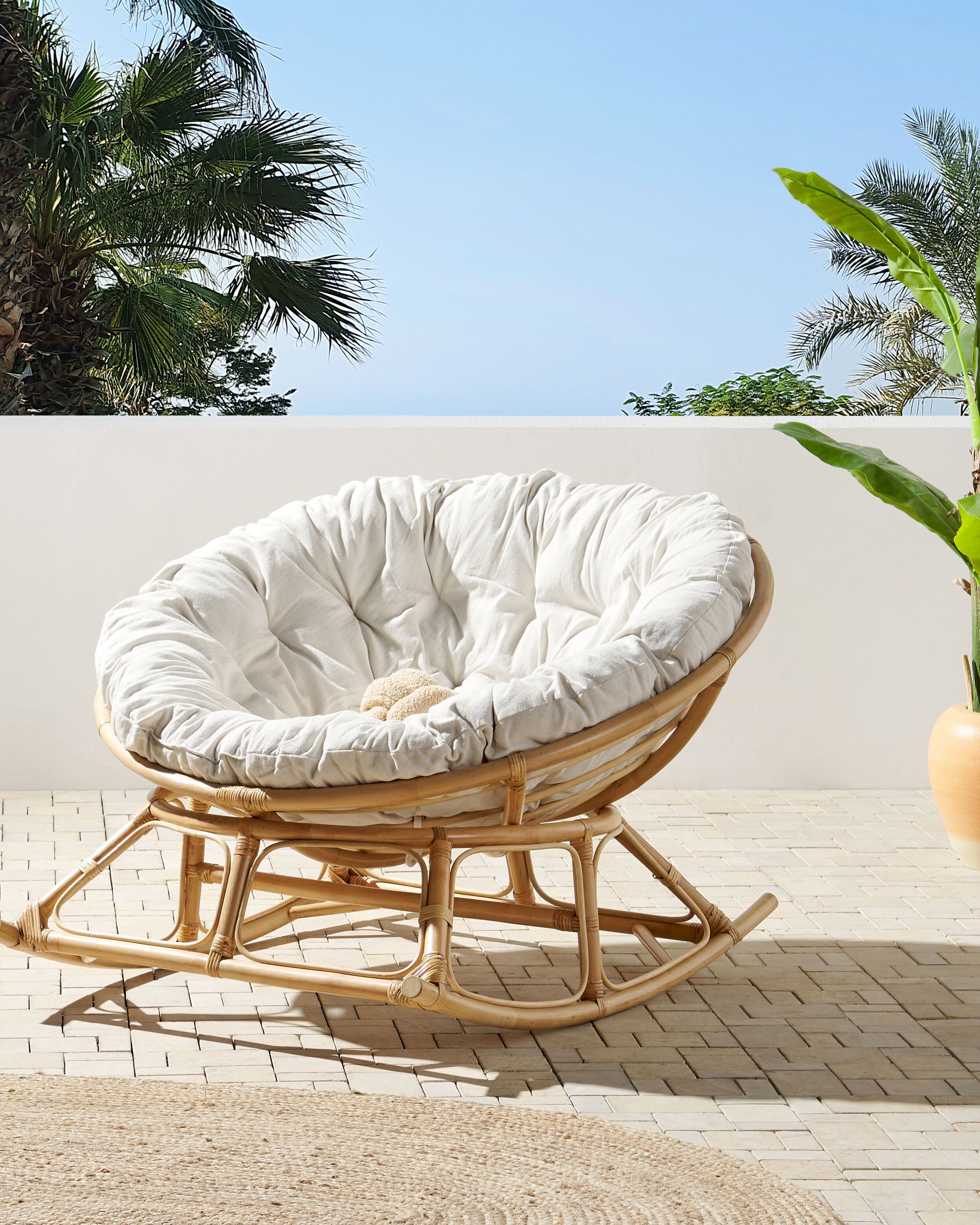 Rocking Chair ORVIETO Rattan Natural