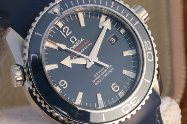 Replica Omega Planet Ocean Professional Blue Liquidmetal Bezel 45mm OMF Rubber Strap A8500 - Top club