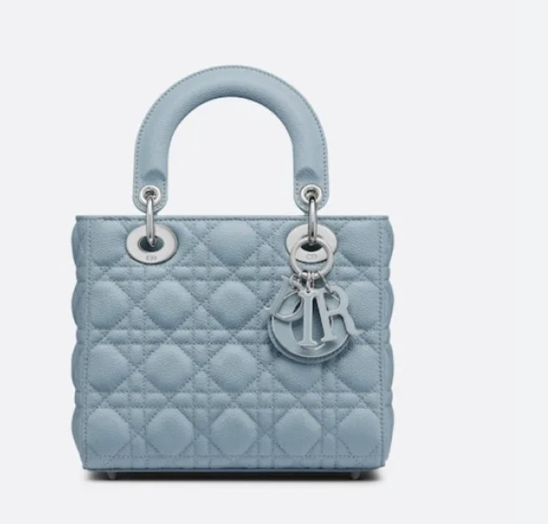 Small Lady Dior Bag Horizon Blue For Women M0531PWGE_M09Z- 20 Cm/ 8 Inches