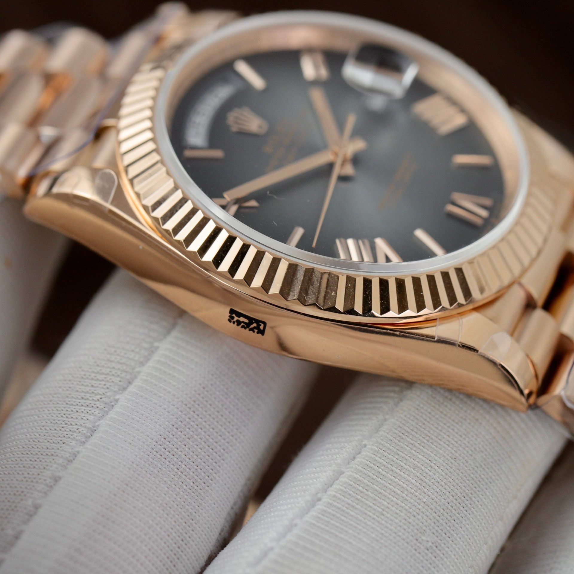 Rolex Clone Watch Day-Date Dial Gray Ombre 185 Grams QF Factory 40mm - Top club