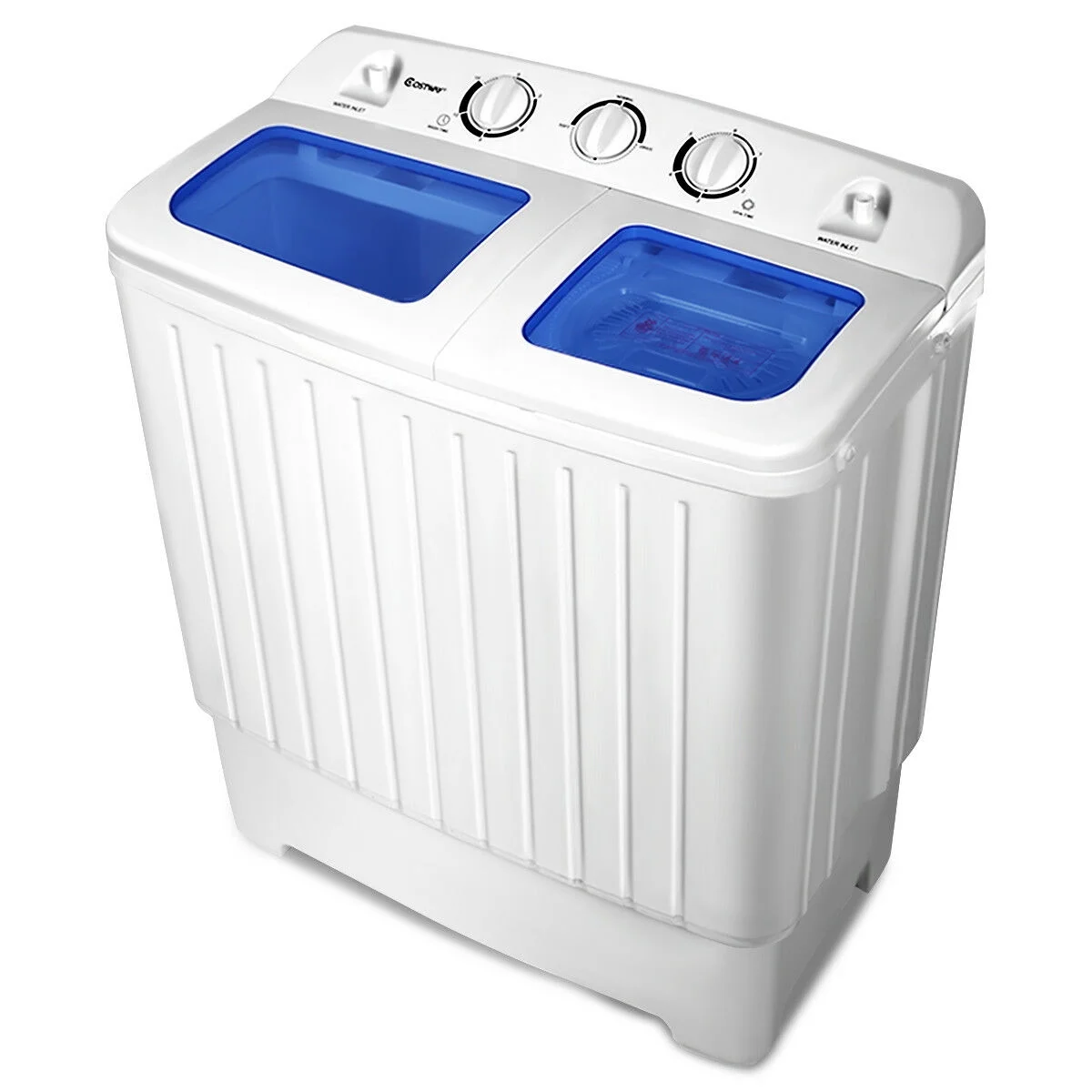 Costway 17.6 lb Portable Mini Compact Twin Tub Washing Machine Washer Spin Dryer - Image 10