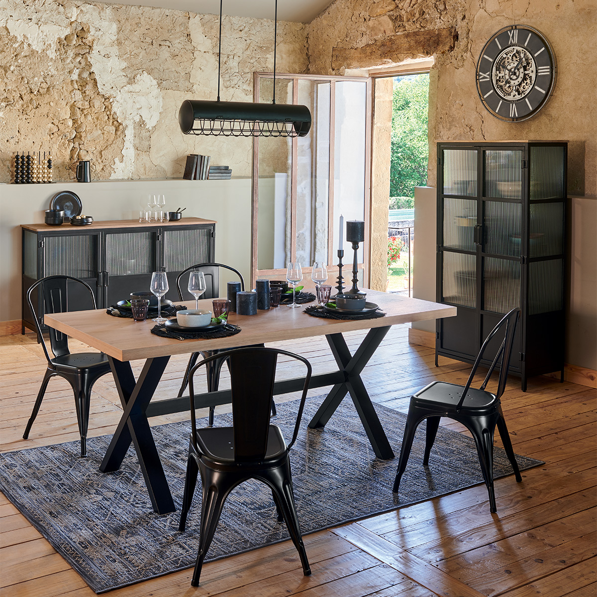 Clock"Soul" Gilt metal, D.70 cm