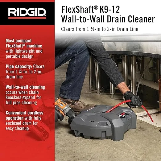 Ridgid Cordless Drain Cleaning Machine,8 lb 74978