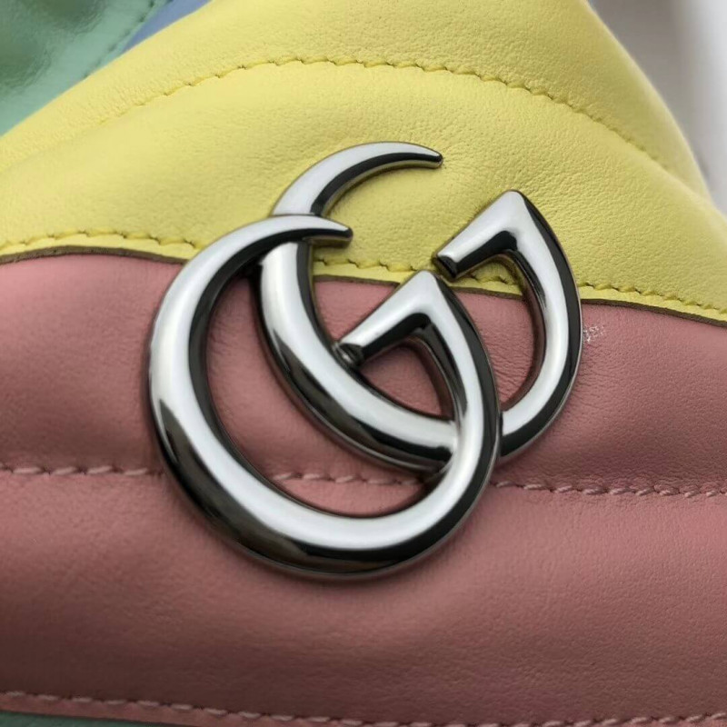 Replica Gucci Gg Marmont Mini Bucket Bag In Pastel And Rainbow 5751631:1High-quality replica