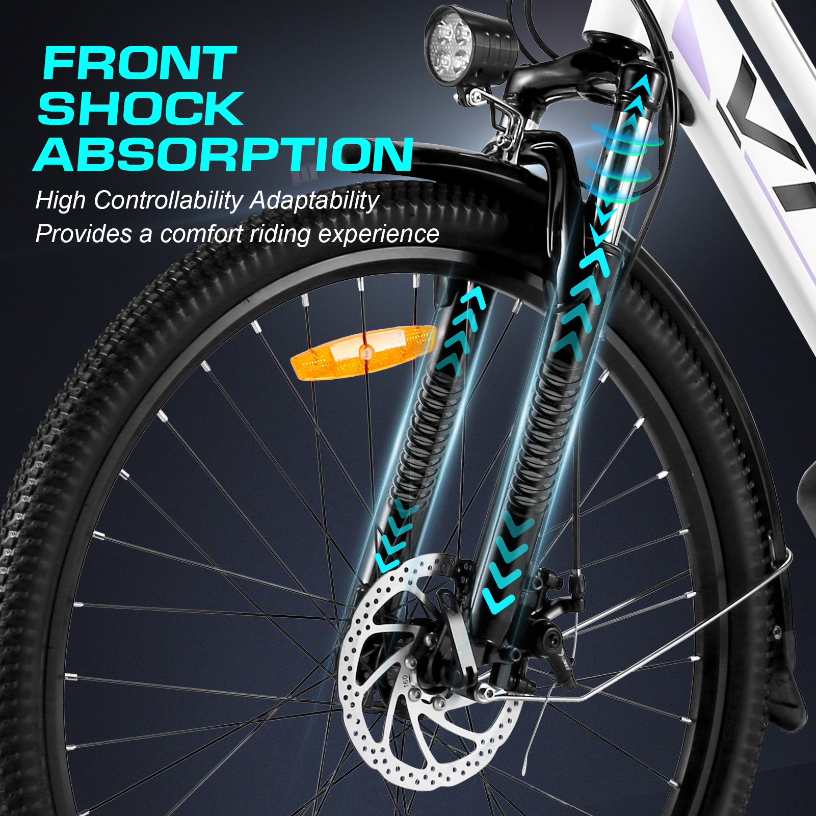 Vivi Electric Bike 26" City Commuter Electric Bike 48V 500W Step - Through Electric Bike 19.8MPH Electric Cruiser