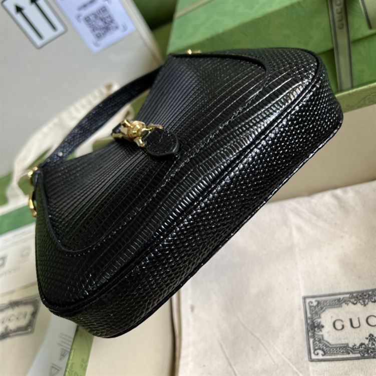 Jackie 1961 lizard mini bag Black – GB1201:1High-quality replica