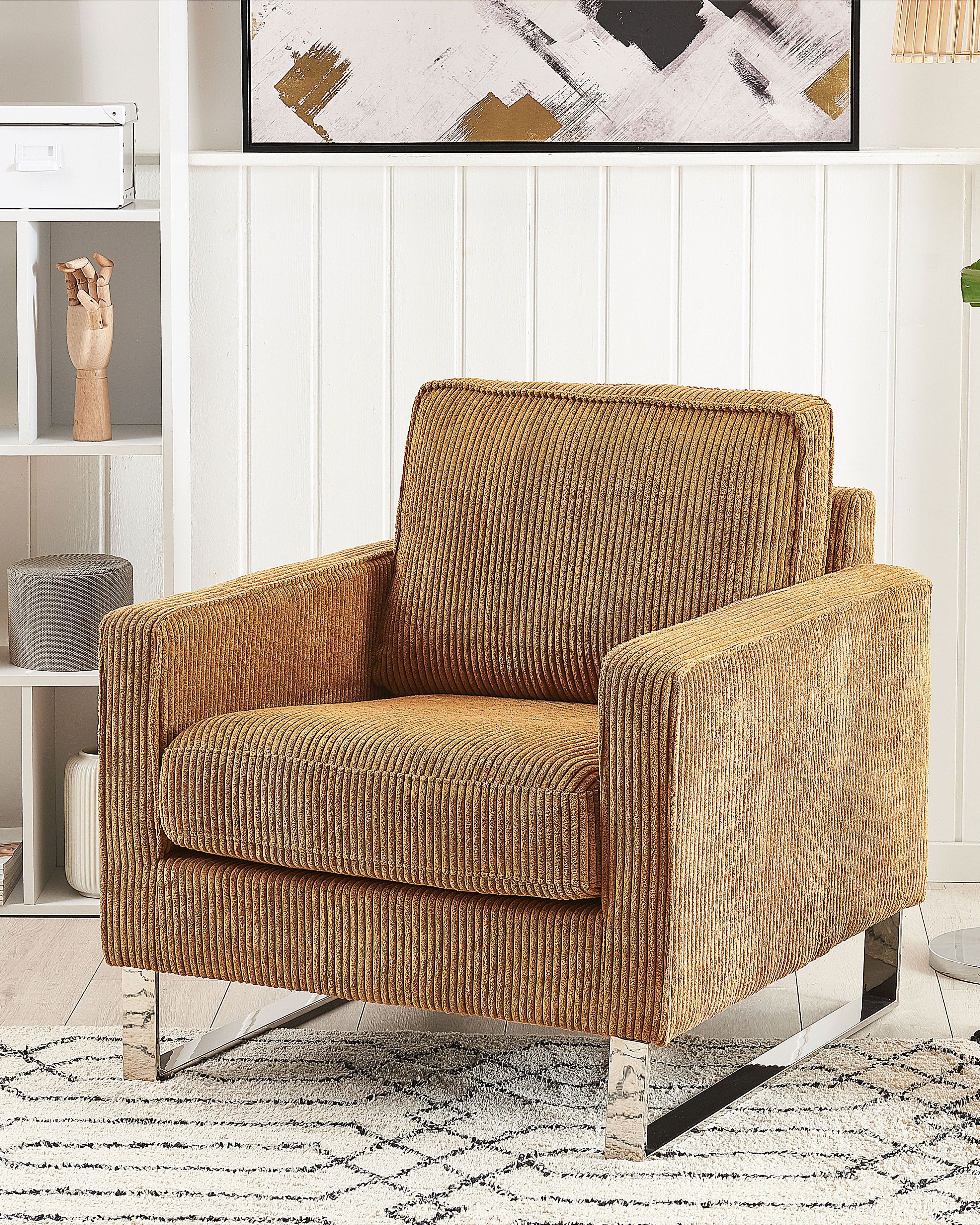 Armchair VIND Corduroy Light Brown