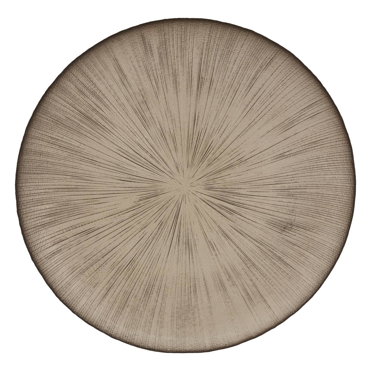 Flat plate "Gloria" Glass, D.32 cm, Champagne