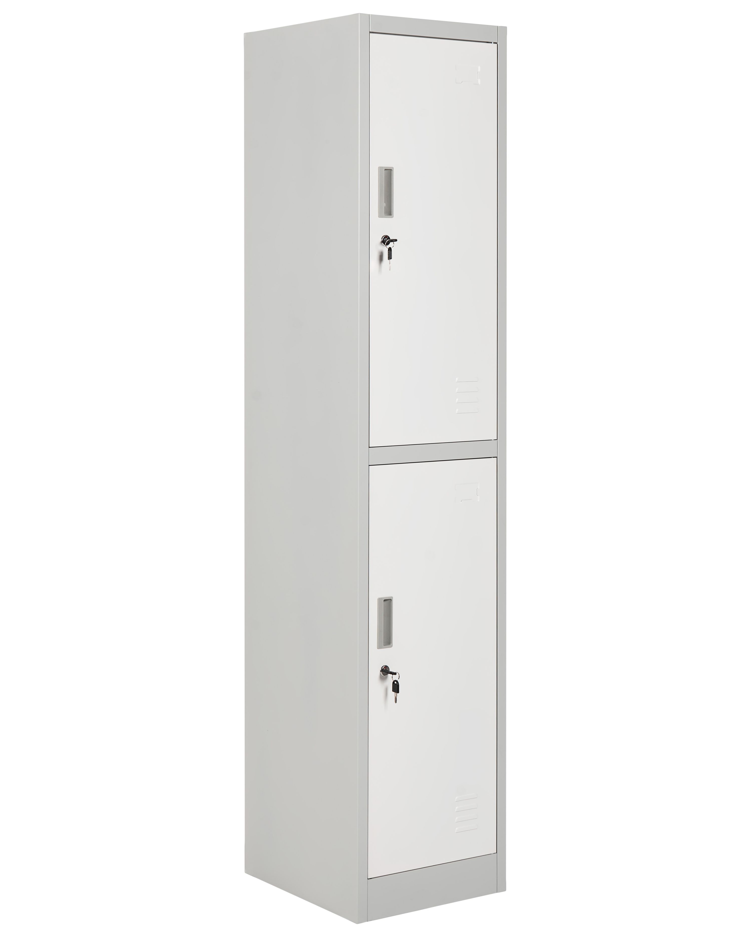 2-Tier Storage Locker ATHLETE Metal Grey/ White