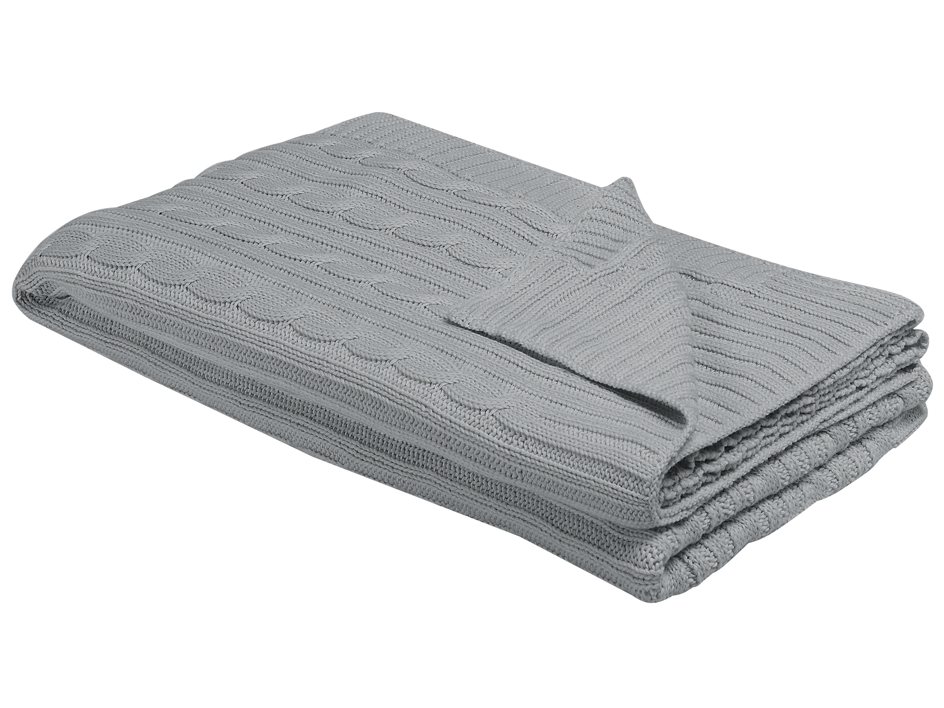 Blanket ANAMUR Cotton 110 x 180 cm Light Grey