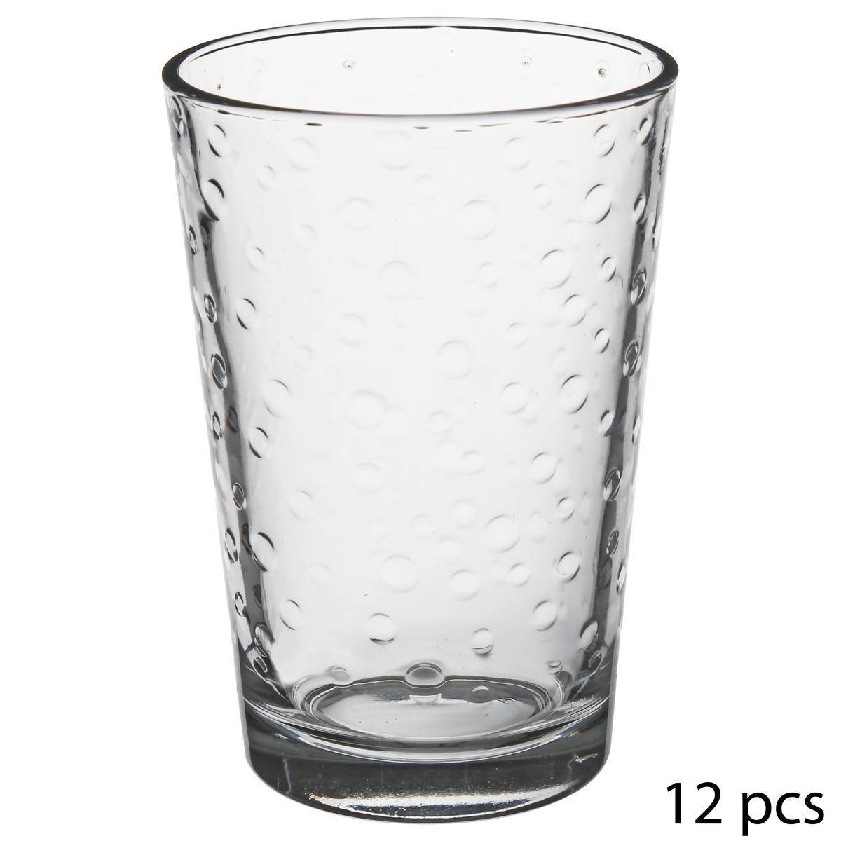 Set of 12 "Ald'Eau" Cups 210 ml, Transparent