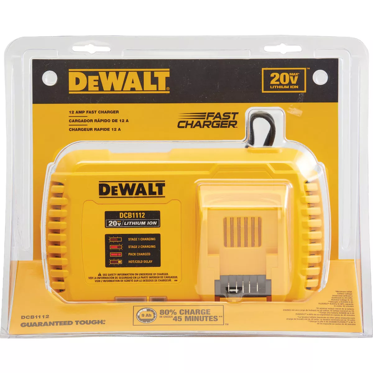 DEWALT 20V/60V MAX 12A Lithium-Ion Fan Cooled Fast Battery Charger